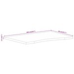 vidaXL Dessus de bureau avec courbe 100x50x2 5 cm manguier massif brut