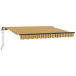 vidaXL Auvent Rétractable Jaune et Gris 250 x 200 cm tissu