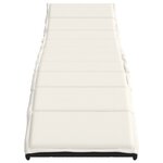 vidaXL Chaise longue avec coussin noir 55x199x50 cm résine tressée