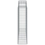 vidaXL Paniers à gabions arqués 10 Pièces 200x50x160/180 cm Fer galvanisé