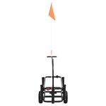 vidaXL Chariot de pêche noir acier