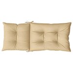 vidaXL Coussins de chaise à dossier haut lot de 2 beige mélangé tissu