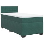 vidaXL Sommier à lattes de lit avec matelas Vert foncé 90x190 cm