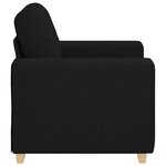 vidaXL Fauteuil Noir 60 cm Tissu