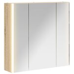 vidaXL Armoire Miroir de Salle de Bain Chêne Sonoma