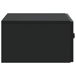 vidaXL Cabinet de chevet mural Noir 49 x 34 5 x 20 cm