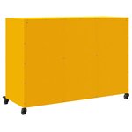vidaXL Buffet jaune moutarde 100 5x39x72 cm acier