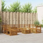vidaXL Ensemble de canapés d'extérieur 10 pc Naturel