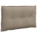vidaXL Coussin de Dos Taupe 80 x 50 cm Tissu en microfibre