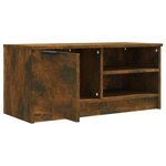 vidaXL Meuble TV Chêne fumé 80x35x36 5 cm Bois d'ingénierie