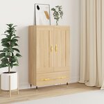 vidaXL Buffet haut chêne sonoma 69 5x31x115 cm bois d'ingénierie
