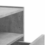vidaXL Table de chevet murale gris béton 45x30x35 cm