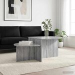 vidaXL Table basse Sonoma gris 100 x 50 x 40 cm Bois d'ingénierie