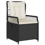 vidaXL Ensemble de Salle à Manger Jardin de 9 Pièces Rattan Poly Noir