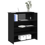 vidaXL Bureau de réception chêne noir 100x50x103 5cm bois d'ingénierie