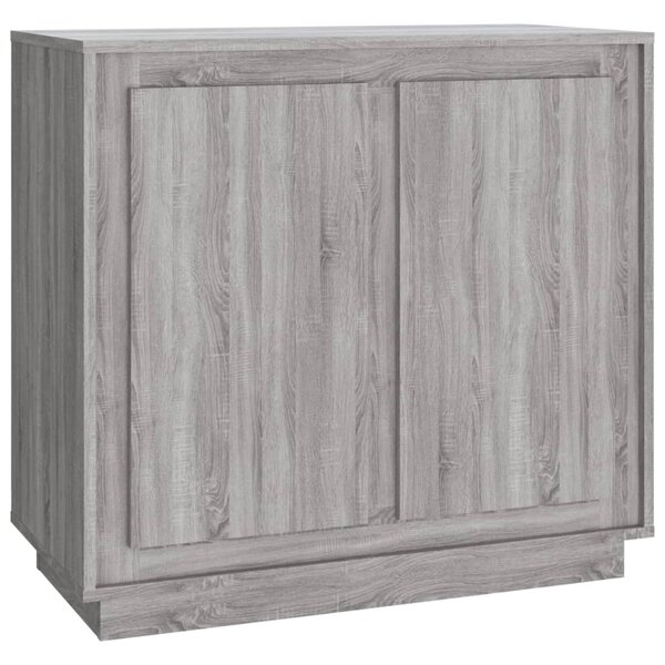 vidaXL Buffet sonoma gris 80x34x75 cm bois d'ingénierie
