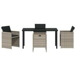 vidaXL Ensemble de salle à manger pour jardin Pliant 5 Pièces Gris clair