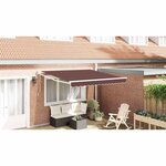 vidaXL Auvent rétractable automatique marron 300x250 cm