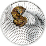 Monnaie LEOPARD Camouflage of Nature 3 Oz Argent 20$ Palau 2024