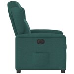 vidaXL Fauteuil inclinable électrique Vert foncé Tissu