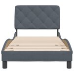 vidaXL Cadre de lit sans matelas gris foncé 90x200 cm velours