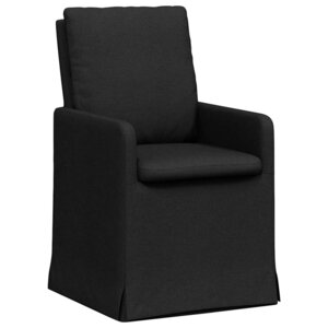 vidaXL Chaises de salle à manger 2 Pièces Noir 57 x 67 x 98 cm tissu