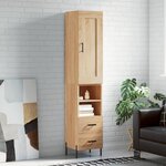 vidaXL Buffet haut Chêne sonoma 34 5x34x180 cm Bois d'ingénierie