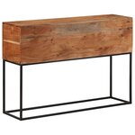 vidaXL Table console 110x30x75 cm bois massif d'acacia et fer