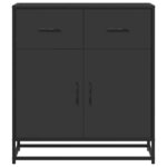 vidaXL Buffet noir 68x35x76 cm bois d'ingénierie