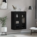 vidaXL Buffet Chêne noir 69 5 x 34 x 90 cm Bois d'ingénierie