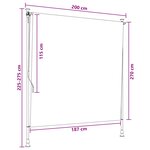 vidaXL Store Roulant Extérieur Marron 150 x 270 cm