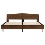 vidaXL Cadre de lit Marron Similicuir daim 180x200 cm