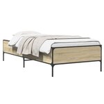 vidaXL Cadre de lit Chêne Sonoma 80 x 200 cm Bois d'ingénierie