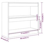 vidaXL Bibliothèque/Séparateur de pièce Blanc 80x30x72 cm
