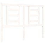 vidaXL Cadre de lit avec tête de lit blanc 140x200 cm bois massif
