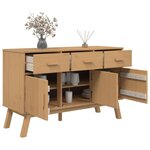 vidaXL Buffet OLDEN marron 114x43x73 5 cm bois massif de pin