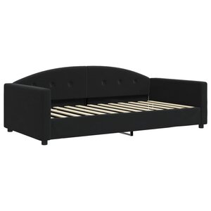 vidaXL Lit de repos sans matelas noir 100x200 cm velours