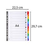 Intercalaires Imprimés numériques carte blanche 160g- 12 positions - A4 Blanc EXACOMPTA