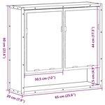 vidaXL Armoire à miroir de salle de bain chêne marron bois ingénierie