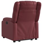 vidaXL Fauteuil inclinable Rouge bordeaux Similicuir