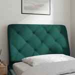 vidaXL Coussin de tête de lit vert foncé 90 cm velours