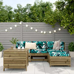 vidaXL Salon de jardin 5 Pièces bois de pin imprégné