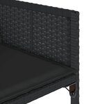 vidaXL Ensemble à manger de jardin 15 Pièces coussins noir résine tressée