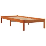 vidaXL Cadre de lit sans matelas cire marron 90x190 cm bois pin massif