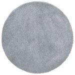 vidaXL Tapis shaggy à poils longs NAVARRA gris clair 100x100 cm