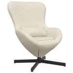vidaXL Fauteuil œuf Crème Velours