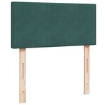 vidaXL Cadre de lit ottoman avec matelas vert foncé 200x200 cm velours