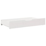 vidaXL Tiroirs sous le lit 2 Pièces blanc 95x55x17 cm bois de pin massif
