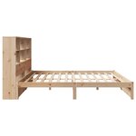 vidaXL Lit bibliothèque sans matelas 140x190 cm bois de pin massif