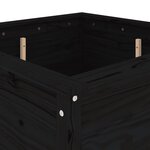 vidaXL Jardinière noir 82 5x82 5x78 cm bois massif de pin